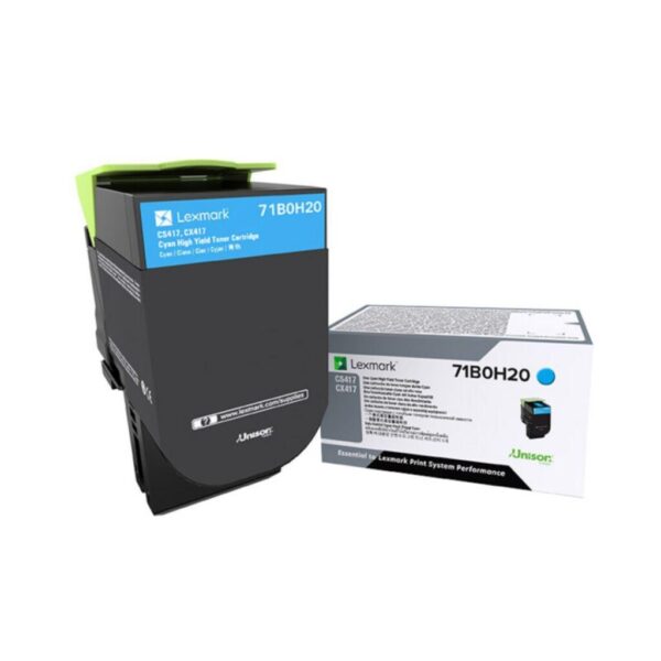 Toner Lexmark 71B0H20, cyan, 3.5k, pentru CX417DE, CS417DN