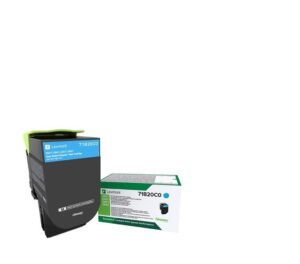 Toner Lexmark 71B20C0, cyan, return program, 2.3k, CX317DN/417DE