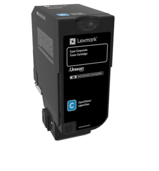 Toner Lexmark 74C20CE cyan, 3k, compatibil cu CX725de, CX725dhe