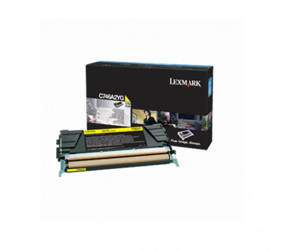 Toner Lexmark C746A2YG, yellow, 7 k, C746dn, C746dtn, C746n, C748de