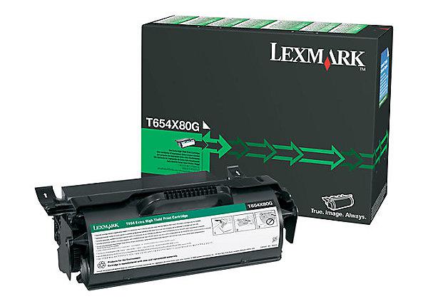 Toner Lexmark T654X80G, black, 36 k, T654dn, T654dtn, T654n, T656dne