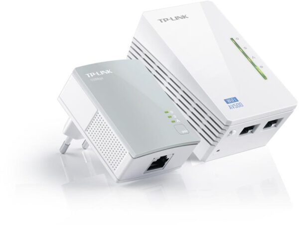 TP-Link, Adaptor PowerLine 300Mbps, Extender Wireless AV600 KIT - TL-WPA4220 KIT