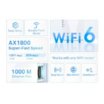 TP-link AX1800 Wi-Fi6 Range Extender, RE600X, Dual-Band