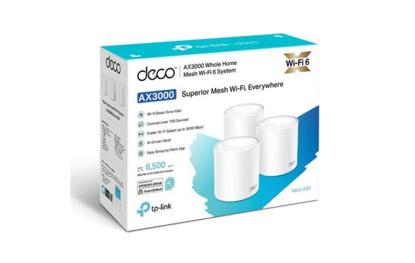 TP-Link AX3000 whole home mesh Wi-Fi 6 System, Deco X50 (3-pack)