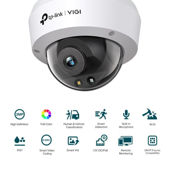 TP-Link Camera IR de supraveghere Dome pentru exterior VIGI C230 (4MM)