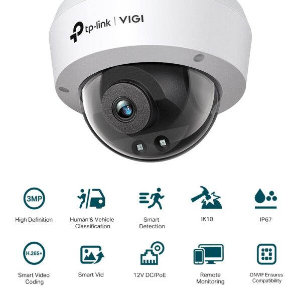 TP-Link Camera IR de supraveghere Dome pentru exterior VIGI - VIGI C230I(4MM)