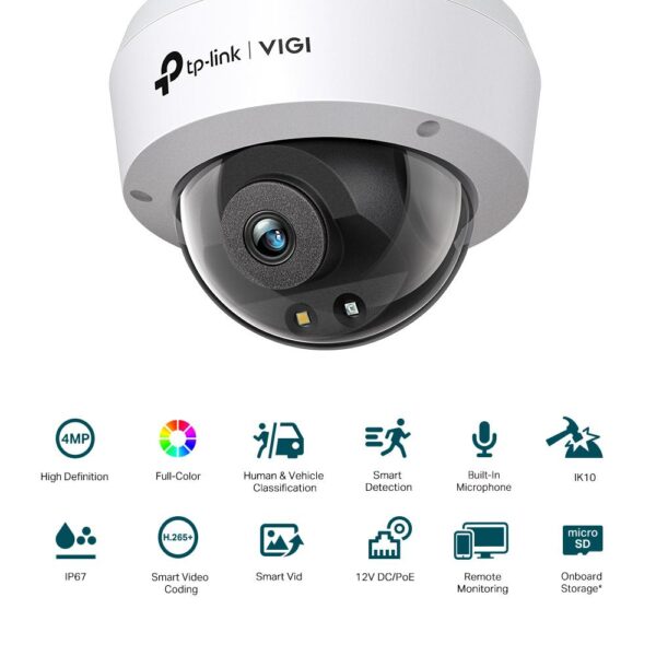 TP-Link Camera IR de supraveghere Dome pentru exterior VIGI - VIGI C240(2.8MM)