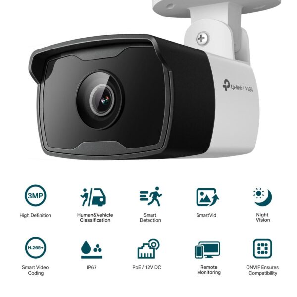 TP-Link Camera Smart IR de supraveghere Bullet pentru exterior - VIGI C330I(2.8MM)