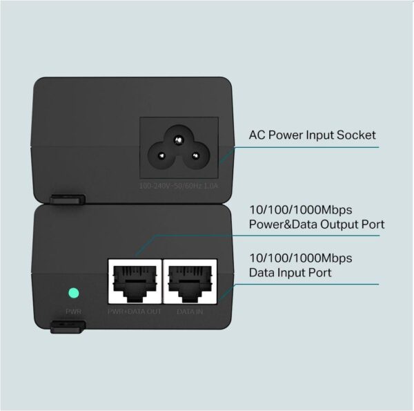 TP-Link, PoE+ Injector, TL-POE160S, Standarde si protocoale: IEEE802.3i, IEEE802.3u, IEEE802.3ab