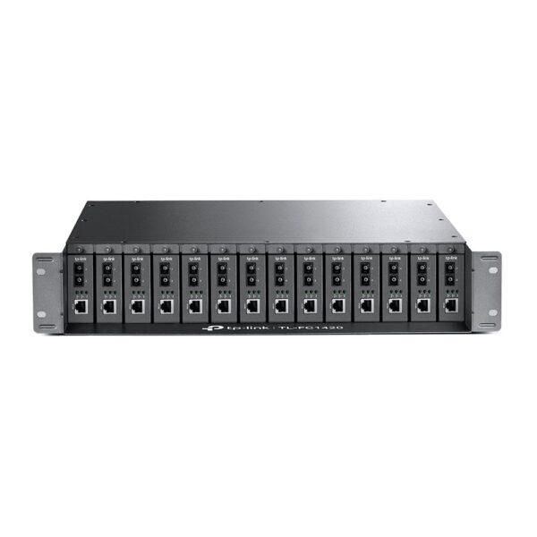 TP-Link sasiu rackmount, 14 sloturi, 2 ventilatoare - TL-FC1420
