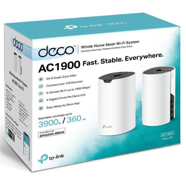 TP-Link Sistem Mesh Wi-Fi pentru întreaga casă AC1900 - DECO S7(2-PACK)