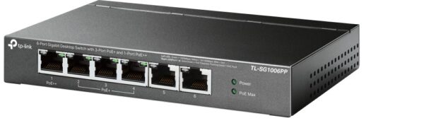 TP-LINK Switch Desktop 6 Porturi, 3 porturi POE, Interfata - TL-SG1006PP