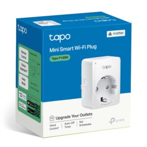 TP-LINK TAPO P100M Mini priză Wi-Fi smart, compatibilă cu Matter