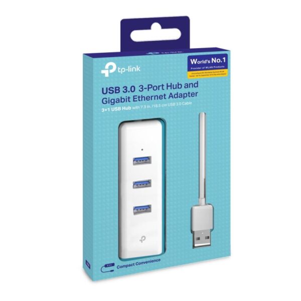 TP-Link USB 3.0 UE330 2 în 1- Adaptor Gigabit Ethernet & 3-Port Hub