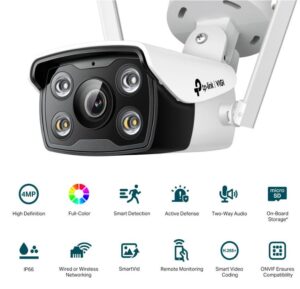 TP-LINK VIGI 4MP Outdoor Bullet Network WIFI Camera - VIGI C340-W(4MM)