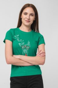 TRICOU CERB FAMILIE FEMEI K GREEN-L - PS2122-01-1-CG-L