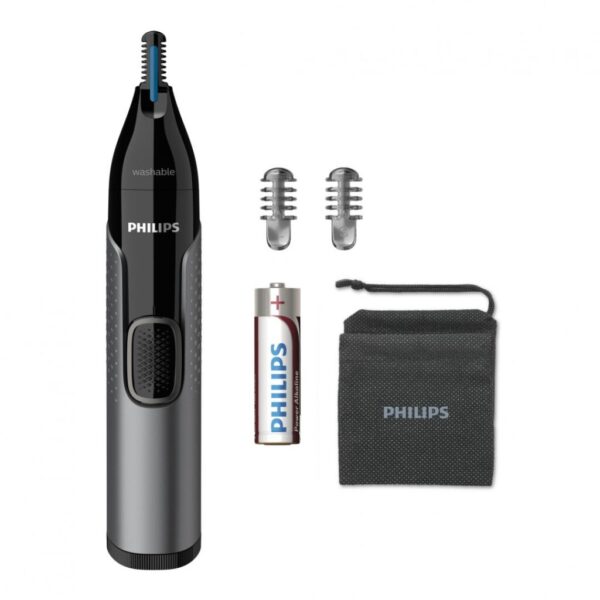 Trimmer pentru nas si urechi PHILIPS NT3650/16, Baterie, Lavabil