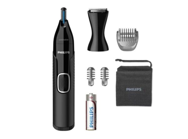 Trimmer pentru nas/urechi Philips NT5650/16, baterie, lavabil