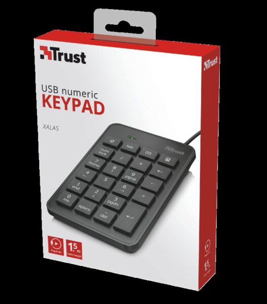 Trust Xalas USB Numeric Keypad, neagra - TR-22221