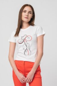 TSHIRT CASUAL F DOAMNA CU... WHITE-M - PS2122-01-1-WDCB-M