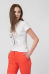 TSHIRT CASUAL F DOAMNA CU... WHITE-XS - PS2122-01-1-00WDCB
