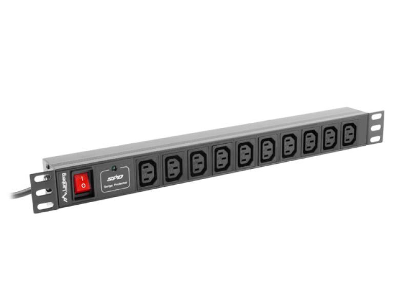 Unitate distributie alimentare PDU 19", 1U, 10A, 10 prize IEC C13 - PDU-10I-0200-IEC-BK Unitate distributie alimentare PDU 19", 1U, 10A, 10 prize IEC C13 - PDU-10I-0200-IEC-BK