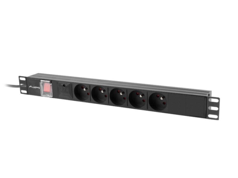 Unitate distributie alimentare PDU 19", 1U, 10A, 5 prize, negru, C14 - PDU-05E-0200-IEC-BK Unitate distributie alimentare PDU 19", 1U, 10A, 5 prize, negru, C14 - PDU-05E-0200-IEC-BK