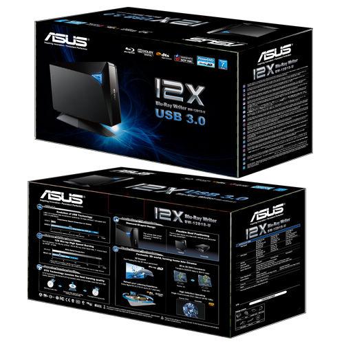 Unitate Optica BLU-RAY Writer Asus TurboDrive BW-12D1S-U 12X USB - BW-12D1S-U/BLACK
