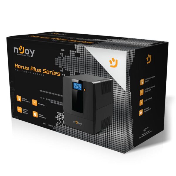 UPS nJoy Horus Plus 1000, 1000VA/600W, Afisaj LCD cu ecran tactil - PWUP-LI100H1-AZ01B