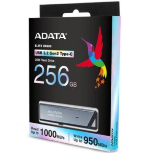 USB Flash Drive ADATA 256GB, UE800, USB Type-C, Black - AELI-UE800-256G-CS