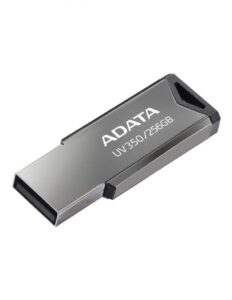 USB Flash Drive ADATA 256GB, UV350, USB3.2, Silver - AUV350-256G-RBK