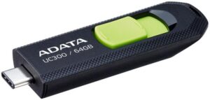 USB Flash Drive ADATA 64GB, UC300, USB Type-C, Black - ACHO-UC300-64G-RNB