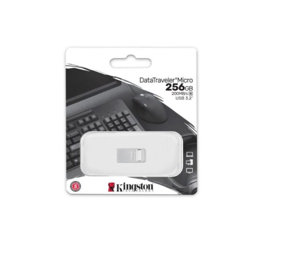 USB Flash Drive Kingston 256GB Data Traveler Micro, USB 3.2 Gen1 - DTMC3G2/256GB