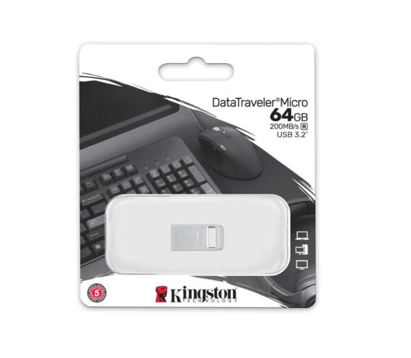 USB Flash Drive Kingston 64GB Data Traveler Micro, USB 3.2 Gen1 - DTMC3G2/64GB