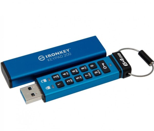 USB Flash Drive Kingston 64GB IronKey Keypad 200, USB 3.2 Gen1 - IKKP200/64GB