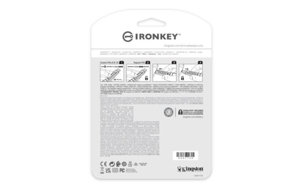 USB Flash Drive Kingston 64GB IronKey Keypad 200, USB 3.2 Gen1 - IKKP200/64GB