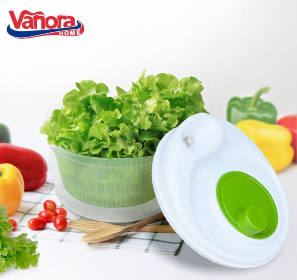 USCATOR SALATA SI VERDETURI CU CENTRIFUGA, 4.5L, VERDE, VANORA HOME - VN-PW-C45V