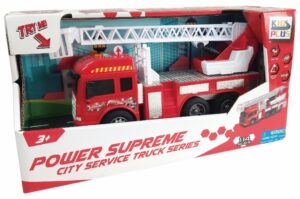 VEHICULE CU LUMINI, SUNETE SI FRICTIUNE, SCARA 1/14, 28.5CM - CEV14516-3002ROSU