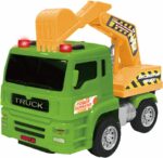 VEHICULE CU LUMINI, SUNETE SI FRICTIUNE, SCARA 1/24, 15CM, EXCAVATOR - CEV24550-3002VER