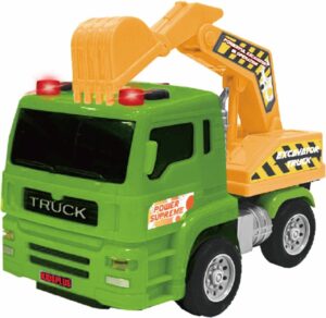 VEHICULE CU LUMINI, SUNETE SI FRICTIUNE, SCARA 1/24, 15CM, EXCAVATOR - CEV24550-3002VER