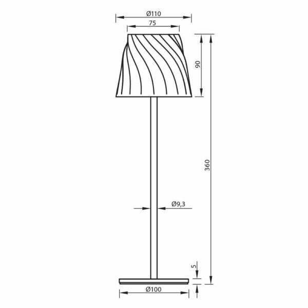 Veioza LED portabila Vivalux ESTELLA Galben, 3.7V, 3W, 230 lm - VIV004781