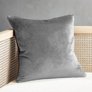 Velvet Decorative Pillows 45x45 cm - HR-PLW45VLV-GRI