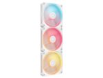 Ventilatoare Carcasa CORSAIR iCUE LINK LX120 REVERSE 3x120mm RGB ALB - CO-9051054-WW