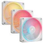 Ventilatoare Carcasa CORSAIR iCUE LINK LX120 REVERSE 3x120mm RGB ALB - CO-9051054-WW