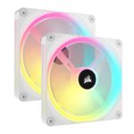 FAN Corsair QX140, ventilator 2x140 mm, alb - CO-9051008-WW