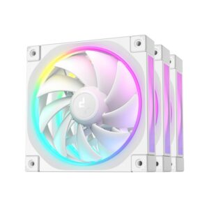 Ventilatoare DEEPCOOL FL12-3in1 120mm ALB, CFM 55, presiune 2.82 mmAq - R-FL12-WHAPN3-G