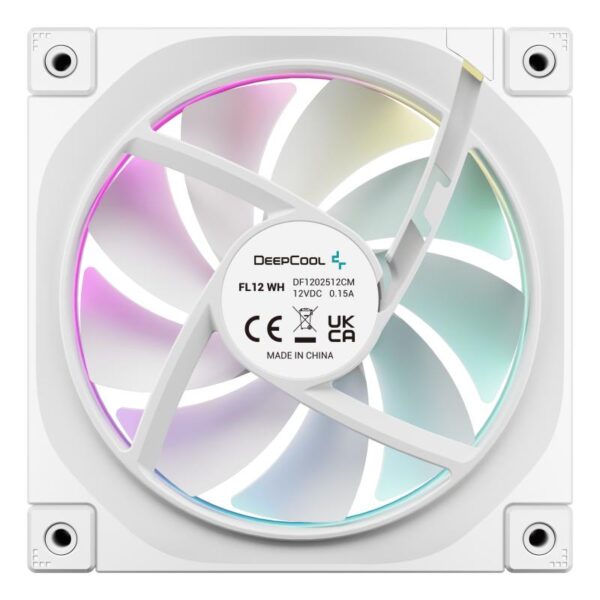 Ventilatoare DEEPCOOL FL12-3in1 120mm ALB, CFM 55, presiune 2.82 mmAq - R-FL12-WHAPN3-G