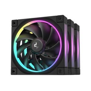 Ventilatoare DEEPCOOL FL12-3in1 120mm, CFM 55, presiune 2.82 mmAq - R-FL12-BKAPN3-G