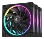 Ventilatoare DEEPCOOL FL12-3in1 120mm, CFM 55, presiune 2.82 mmAq - R-FL12-BKAPN3-G