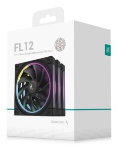 Ventilatoare DEEPCOOL FL12-3in1 120mm, CFM 55, presiune 2.82 mmAq - R-FL12-BKAPN3-G